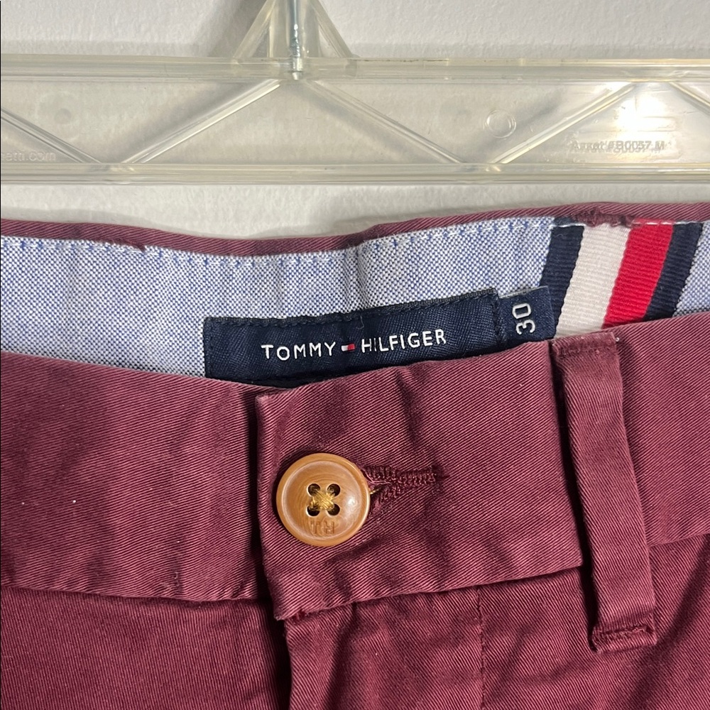 Tommy Hilfiger Burgundy Men's Shorts - Picture 2 of 3
